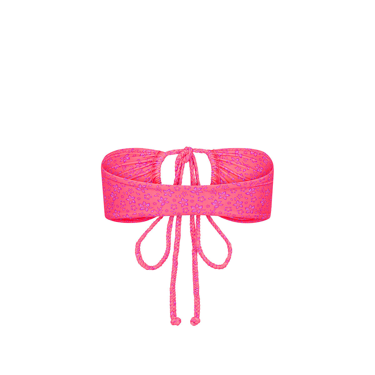 Braided Tie Bandeau Bikini Top - Kiss Me - Image 10