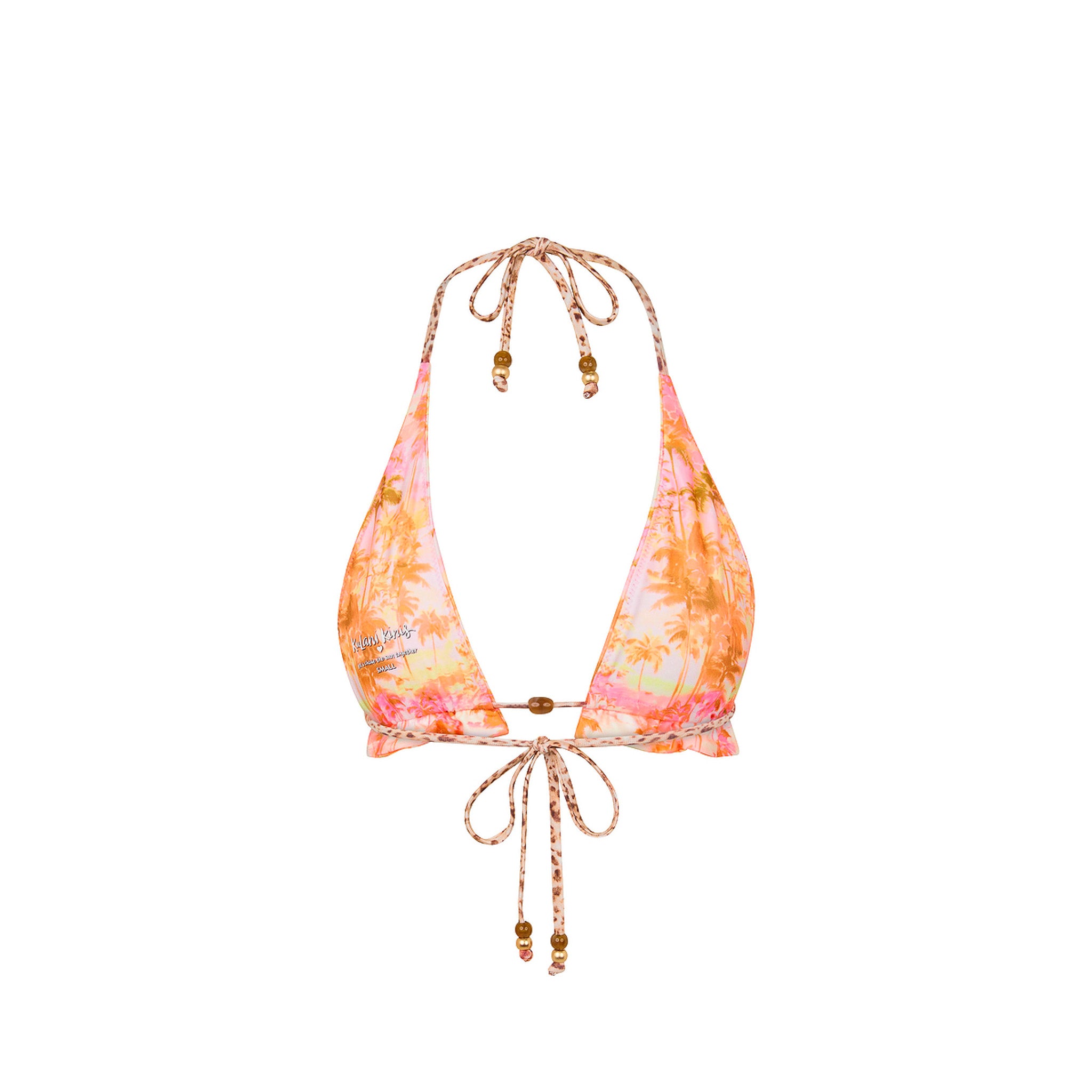 Frill Halter Bralette Bikini Top - Wild Skies - Image 10