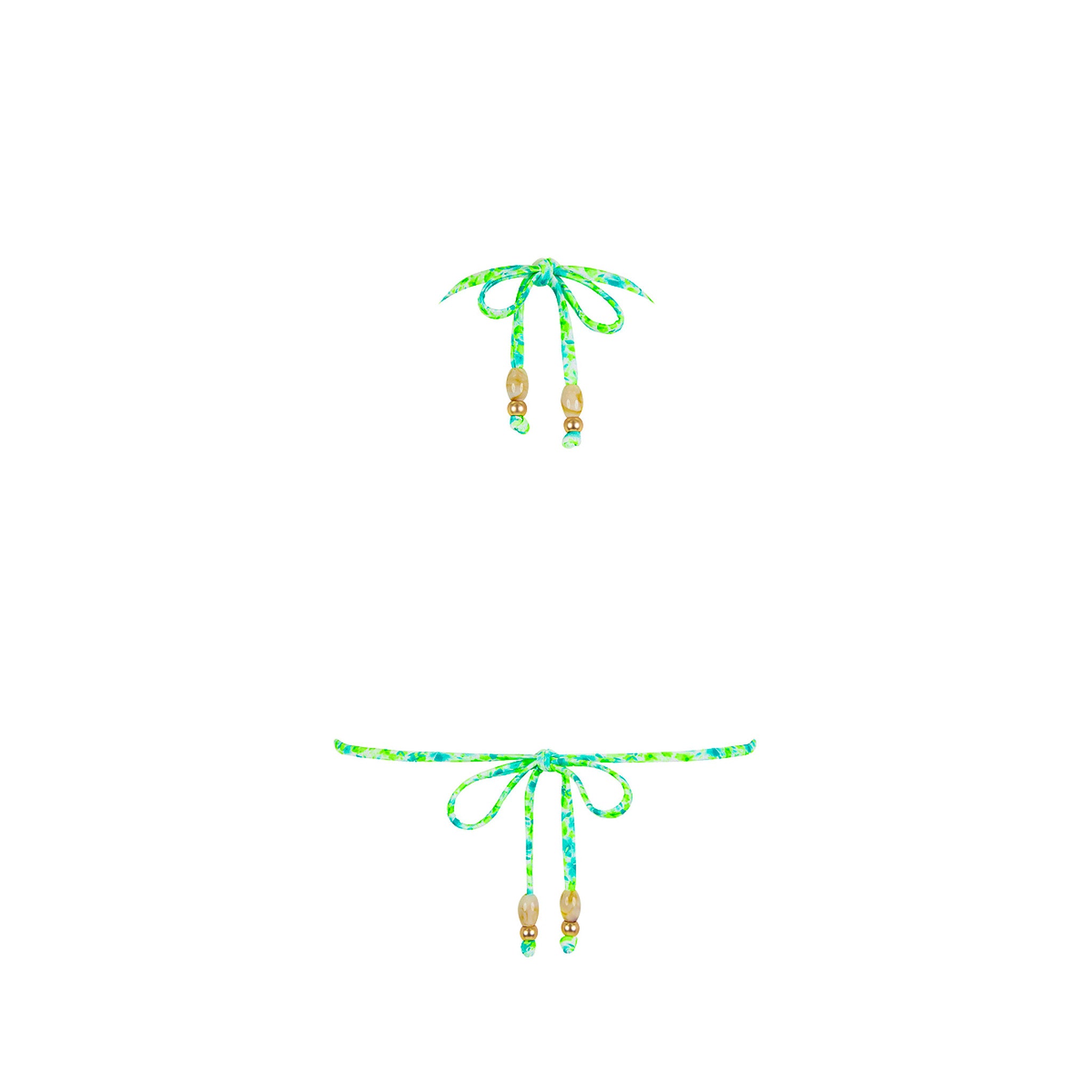 Trio Ring Triangle Bikini Top - Apple Blossom - Image 10