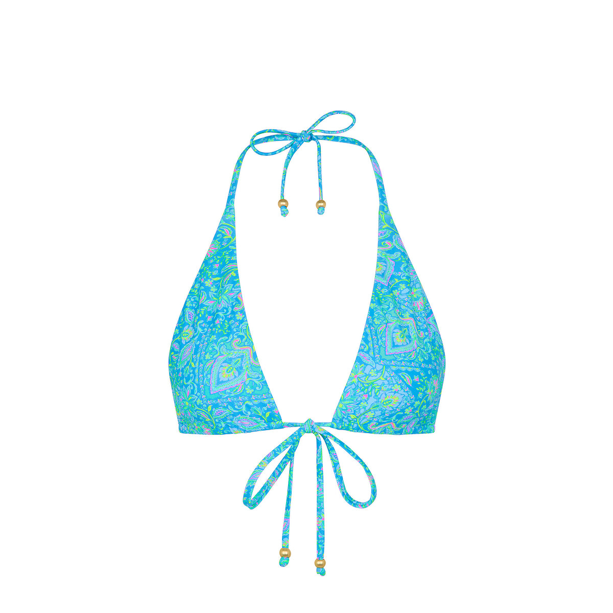 Front Tie Halter Bikini Top - Stargaze